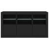 vidaXL Μπουφές με LED Μαύρος 123 x 37 x 67 εκ.