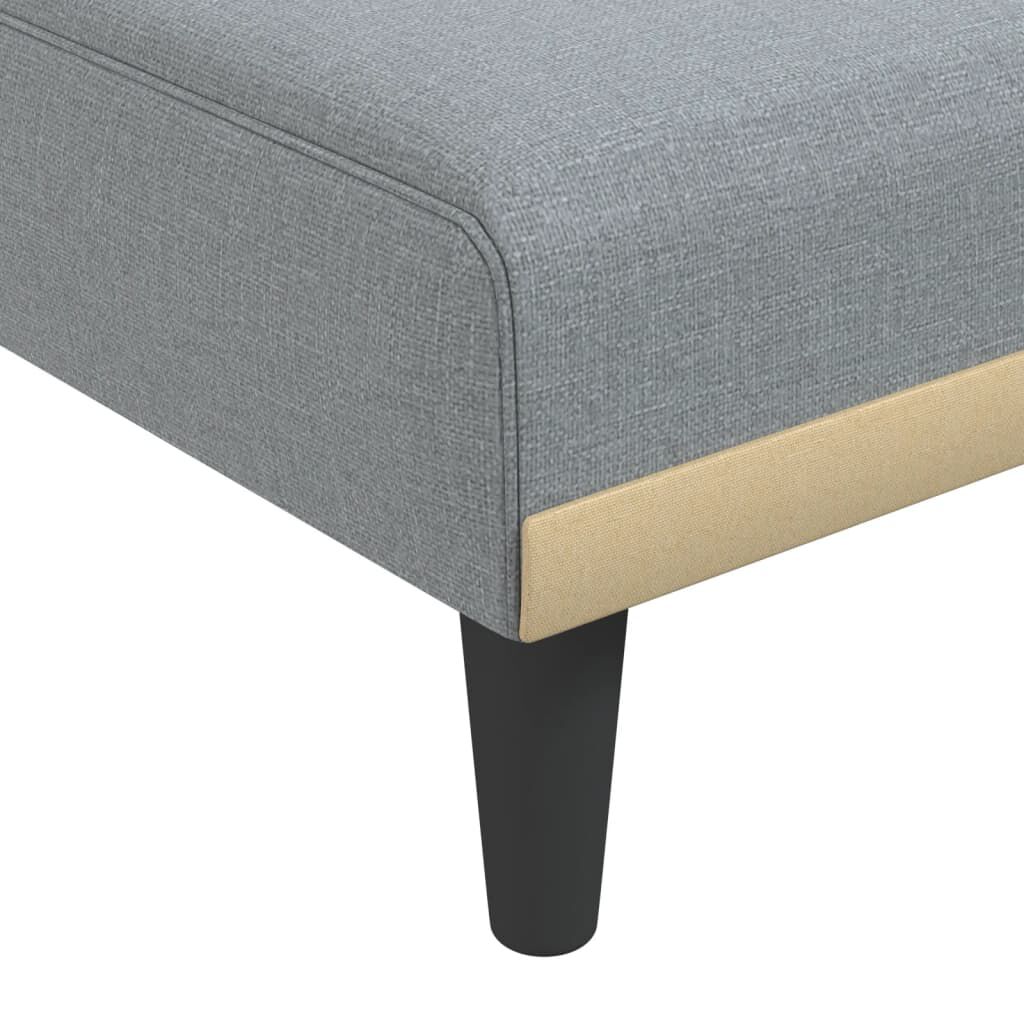 vidaXL Καναπές Κρεβάτι Γωνιακός Αν. Γκρι 255x140x70 εκ. Υφασμάτινος