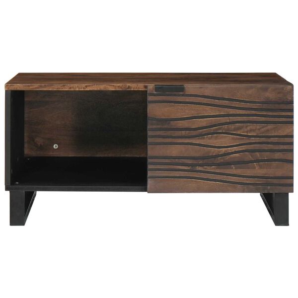 vidaXL Τραπεζάκι σαλονιού 80 x 50 x 40 cm - Μασίφ ξύλο μάνγκο & Κατασκευασμένο ξύλο