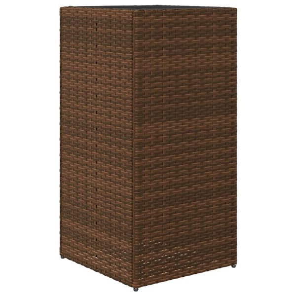 vidaXL Ζαρντινιέρα Κήπου Καφέ 40x40x80 εκ. από Συνθετικό Ρατάν