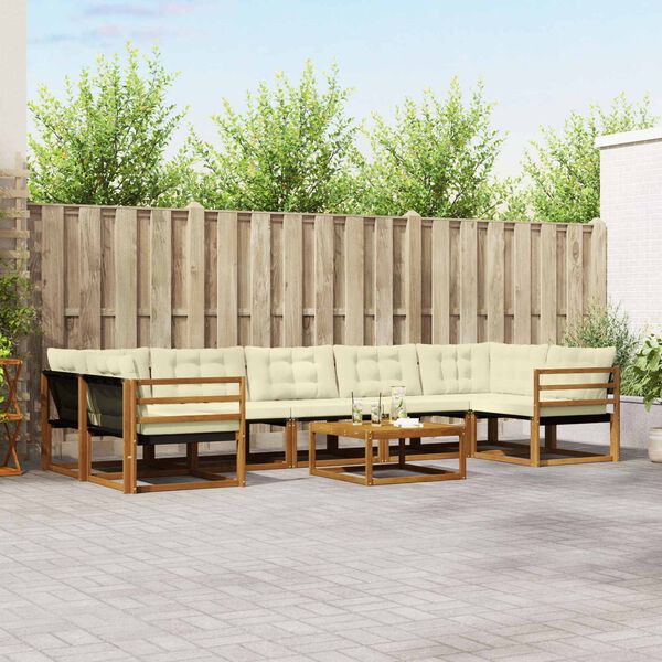 vidaXL &Sigma;&epsilon;&iota;&rho;ά &Kappa;&alpha;&nu;&alpha;&pi;έ &Epsilon;&xi;&omega;&tau;&epsilon;&rho;&iota;&kappa;&omicron;ύ &mu;&epsilon; &mu;&alpha;&xi;&iota;&lambda;ά&rho;&iota; 8 pcs &Phi;&upsilon;&sigma;&iota;&kappa;ό &kappa;&alpha;&iota; &Kappa;&rho;έ&mu;&alpha;