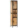 vidaXL Ντουλάπι Μπάνιου 40 x 27 x 180 εκ. Σίδηρο και Μασίφ Ξύλο Μάνγκο
