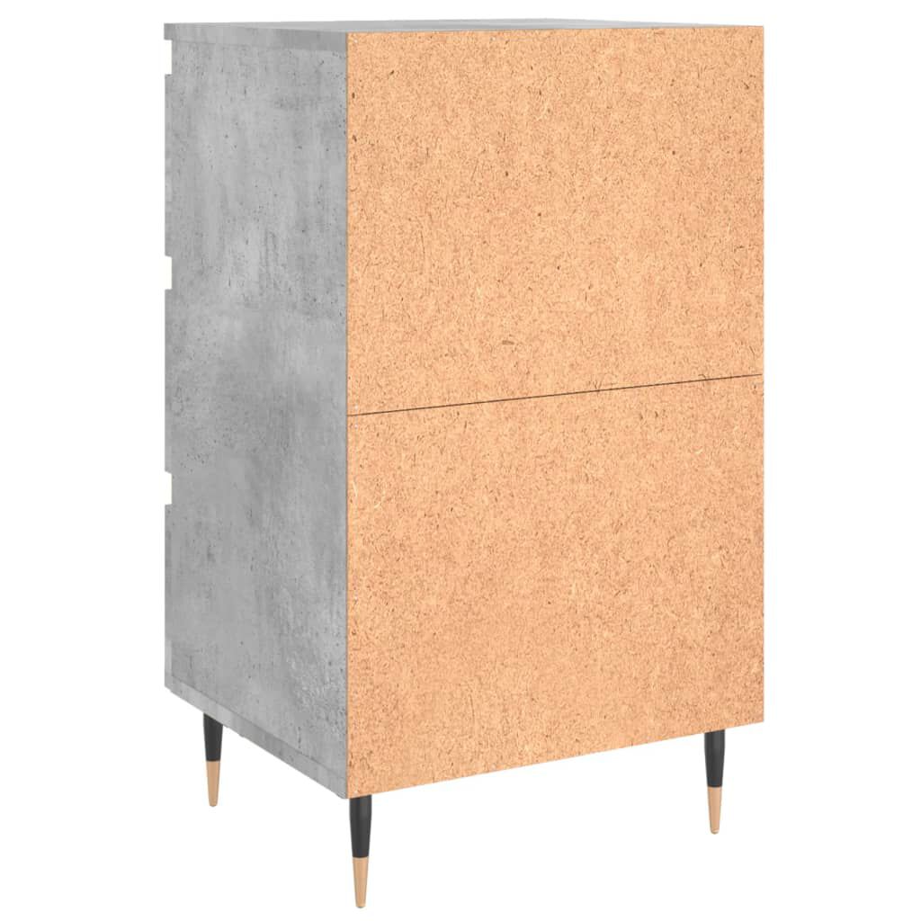 vidaXL Κομοδίνα 2 τεμ. Γκρι Σκυρ. 40x35x69 εκ. από Επεξεργασμένο Ξύλο