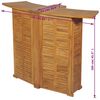 vidaXL Τραπέζι Μπαρ Πτυσσόμενο 155 x 53 x 105 εκ. από Μασίφ Ξύλο Teak