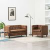 vidaXL &Sigma;&epsilon;&tau; &Kappa;&alpha;&nu;&alpha;&pi;έ&delta;&omega;&nu; Chesterfield 2 &tau;&epsilon;&mu;. &Kappa;&alpha;&phi;έ &Upsilon;&phi;&alpha;&sigma;&mu;. &Tau;&alpha;&pi;&epsilon;&tau;&sigma;&alpha;&rho;ί&alpha; &Sigma;&omicron;&upsilon;έ&nu;&tau;
