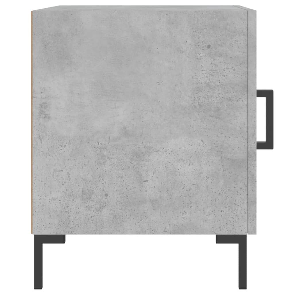 vidaXL Κομοδίνο Γκρι Σκυροδ. 40 x 40 x 50 εκ. από Επεξεργασμένο Ξύλο