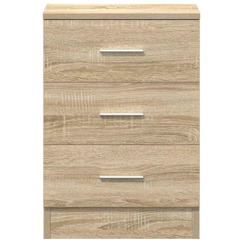 vidaXL Κομοδίνα 2 τεμ. Χρώμα Sonoma Δρυς 38x35x56 εκ. από Επεξ. Ξύλο