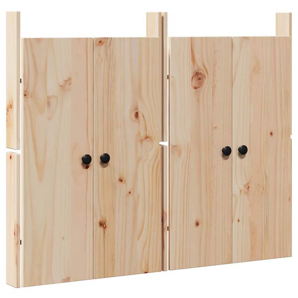 vidaXL Πόρτα κουζίνας 2 pcs Κρεμ 50 x 9 x 82 εκ Μασίφ ξύλο πεύκου