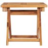 vidaXL Ξαπλώστρα από Μασίφ Ξύλο Teak με Τραπέζι και Μαξιλάρι