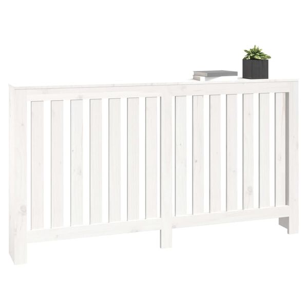 vidaXL Κάλυμμα Καλοριφέρ Λευκό 153 x19 x 84 εκ. από Μασίφ Ξύλο Πεύκου