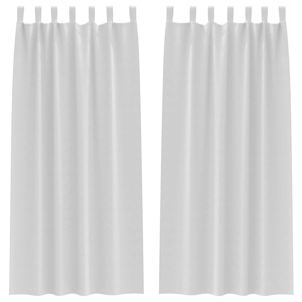 vidaXL Κουρτίνες 2 pcs Ανοιχτό Γκρι 245 x 140 εκ. Πολυεστέρας