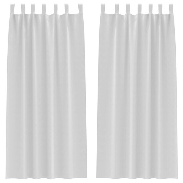 vidaXL Κουρτίνες 2 pcs Ανοιχτό Γκρι 245 x 140 εκ. Πολυεστέρας