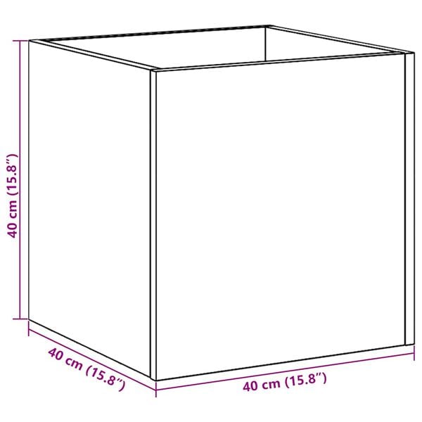 vidaXL Κουτί γλάστρας Artisan Oak 40x40x40 cm Κατασκευασμένο ξύλο