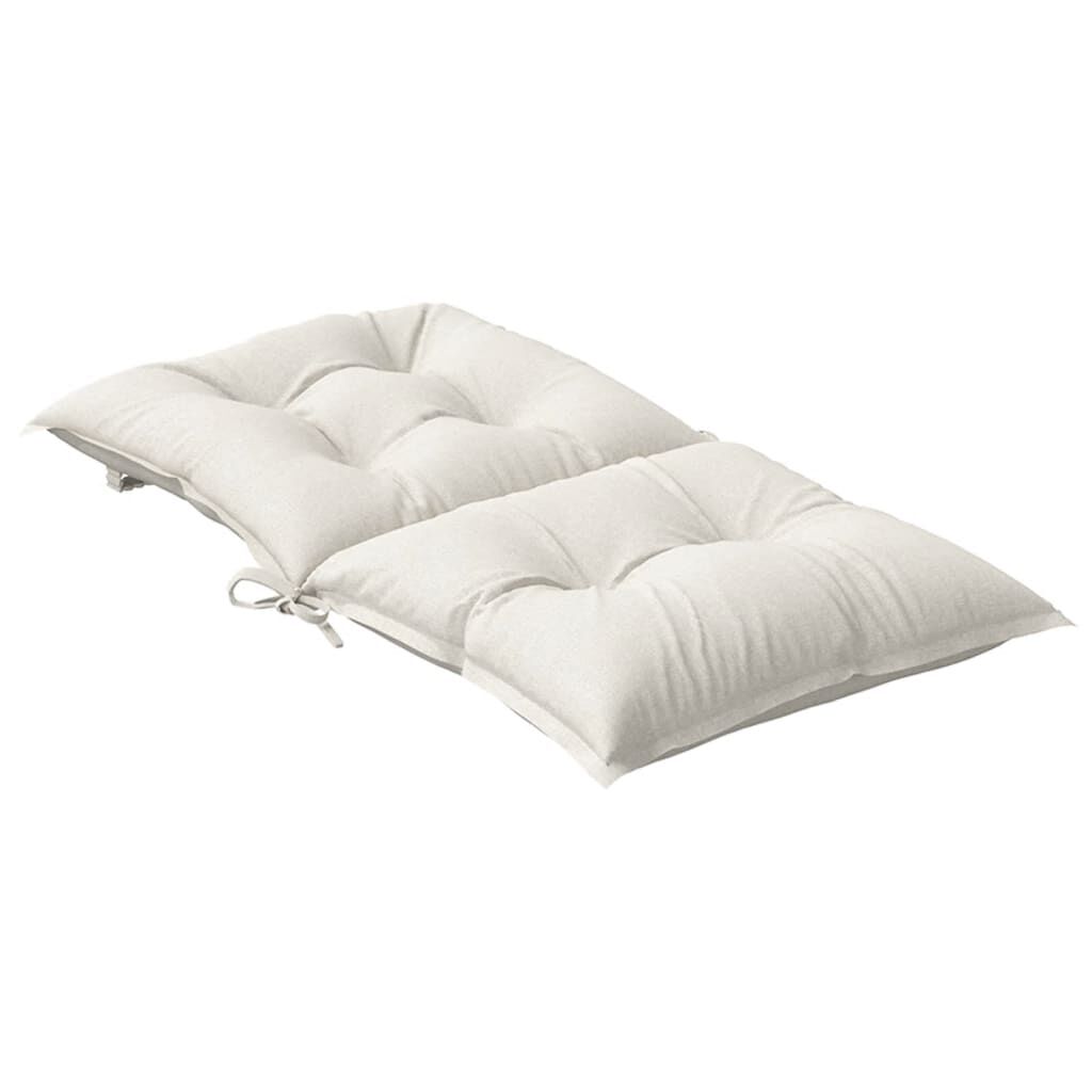 vidaXL Μαξιλάρια Καρέκλας με Πλάτη 4 τεμ. Κρεμ 100x50x7εκ. Ύφασμα