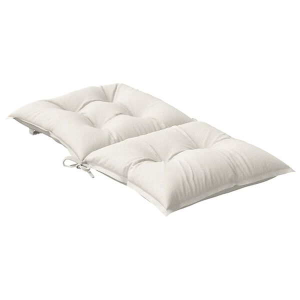 vidaXL Μαξιλάρια Καρέκλας με Πλάτη 4 τεμ. Κρεμ 100x50x7εκ. Ύφασμα