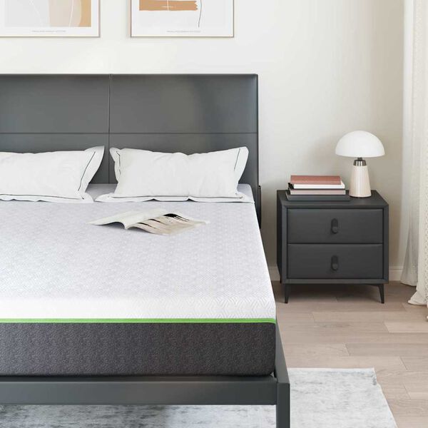 vidaXL Στρώμα Λευκό και Γκρι 140 x 190 cm Τσέπες ελατηρίων