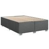 vidaXL Κρεβάτι Boxspring με Στρώμα Σκούρο Γκρι 140x200 εκ Υφασμάτινο
