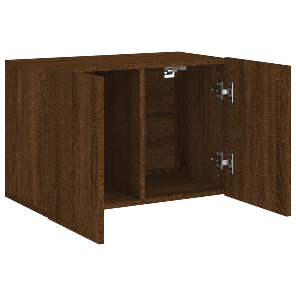 vidaXL Ντουλάπι Τοίχου Τηλεόρασης Καφέ Δρυς 60 x 30 x 41 εκ.