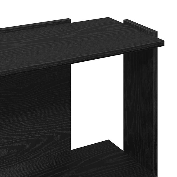 vidaXL Βιβλιοθήκη 3 Επιπέδων Μαύρη 60x30x80 εκ. από Επεξεργ. Ξύλο