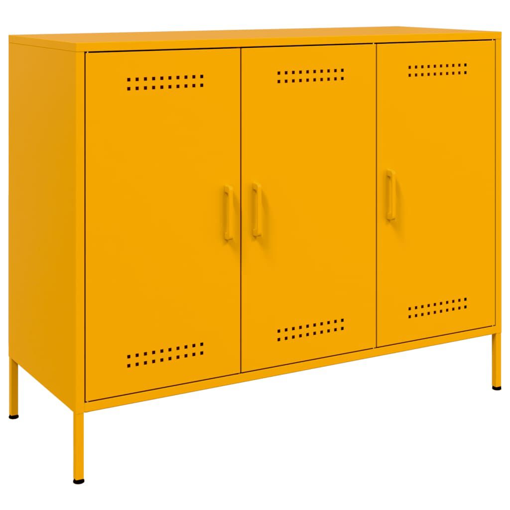 vidaXL Ντουλάπι Μουσταρδί 100,5x39x79 εκ. από Ατσάλι