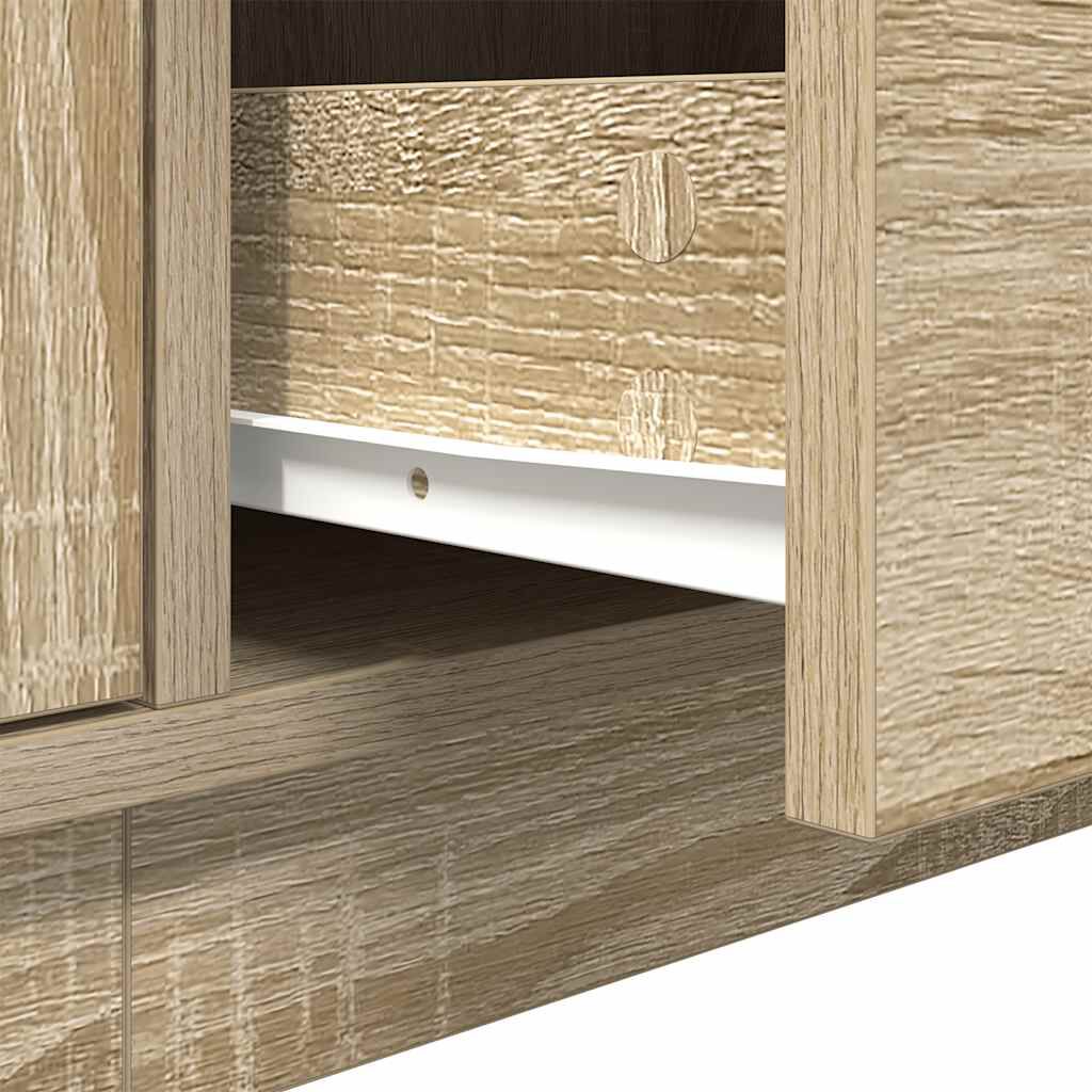 vidaXL Έπιπλο Τηλεόρασης με LED Sonoma Δρυς 193,5x41x50 εκ.