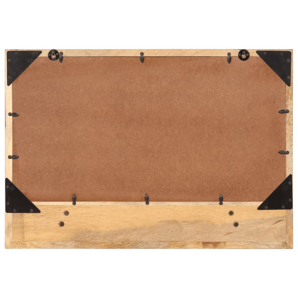 vidaXL Καθρέφτης με Ράφι 80x8x55 εκ. Γυαλί και Μασίφ Ξύλο Μάνγκο