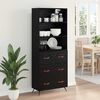 vidaXL Highboard &Mu;&alpha;ύ&rho;&eta; &delta;&rho;&upsilon;&sigmaf; 69,5 x 34 x 180 &epsilon;&kappa;. &Epsilon;&pi;&epsilon;&xi;&epsilon;&rho;&gamma;&alpha;&sigma;&mu;έ&nu;&omicron; &xi;ύ&lambda;&omicron;