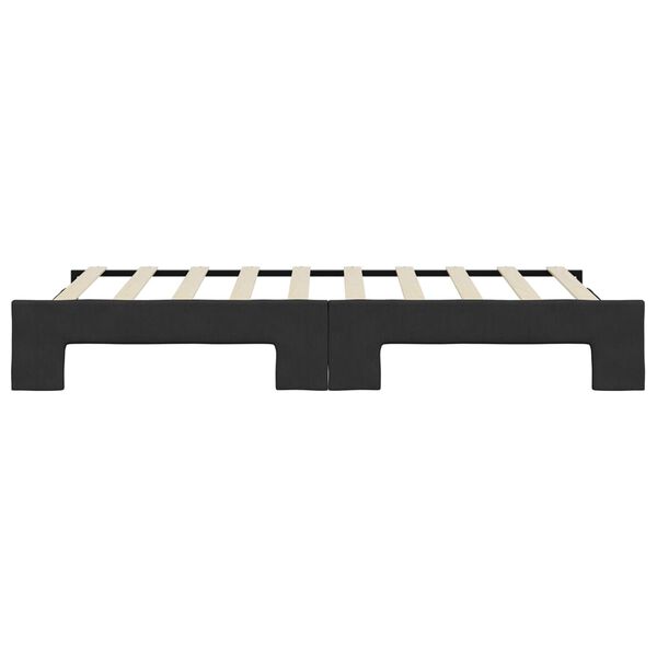 vidaXL Καναπές Κρεβάτι Συρόμενος Μαύρος 90x190 εκ. Ύφασμα