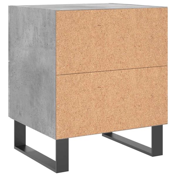 vidaXL Κομοδίνα 2 τεμ. Γκρι Σκυροδεμ. 40 x 35 x 47,5 εκ. Επεξεργ. Ξύλο