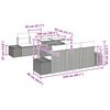 vidaXL Σετ Καναπέ Κήπου 7 pcs Μαύρο και κρεμ 100 x 55 x 73 εκ.