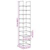 Ράφι παπουτσιών vidaXL 10 επιπέδων μαύρο 33x33x174 cm