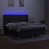 vidaXL &Kappa;&rho;&epsilon;&beta;ά&tau;&iota; Boxspring &mu;&epsilon; &Sigma;&tau;&rho;ώ&mu;&alpha; & LED &Mu;&alpha;ύ&rho;&omicron; 160x200 &epsilon;&kappa;. &Upsilon;&phi;&alpha;&sigma;&mu;ά&tau;&iota;&nu;&omicron;