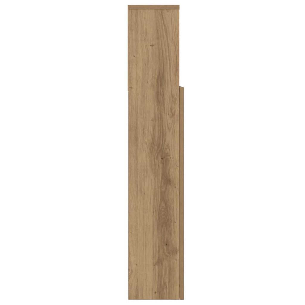 vidaXL Κρεβάτι με Κεφαλάρι με ράφι artisan δρυς 220 x 19 x 101.5 εκ