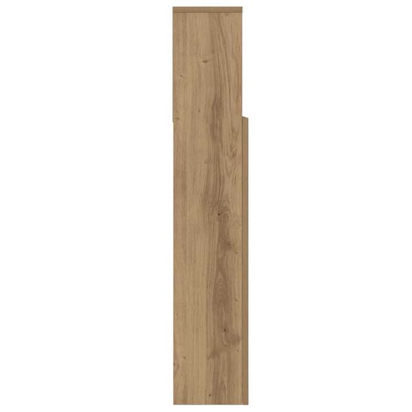 vidaXL Κρεβάτι με Κεφαλάρι με ράφι artisan δρυς 220 x 19 x 101.5 εκ