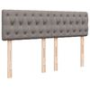 vidaXL Κρεβάτι Boxspring με Στρώμα Taupe 140x200 εκ. Υφασμάτινο
