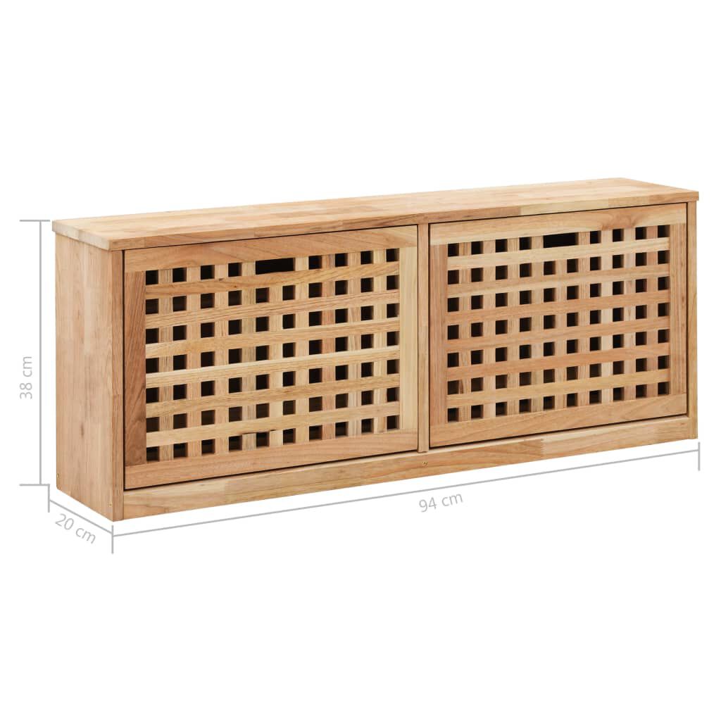 vidaXL Παπουτσοθήκη / Πάγκος 94 x 20 x 38 εκ. από Μασίφ Ξύλο Καρυδιάς