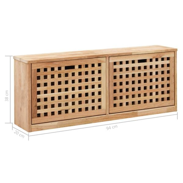 vidaXL Παπουτσοθήκη / Πάγκος 94 x 20 x 38 εκ. από Μασίφ Ξύλο Καρυδιάς