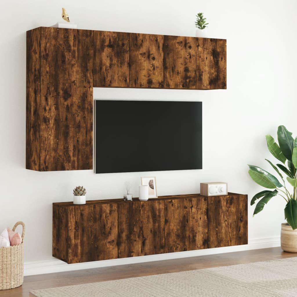vidaXL Ντουλάπι Τοίχου Τηλεόρασης Καφέ Δρυς 60 x 30 x 41 εκ.