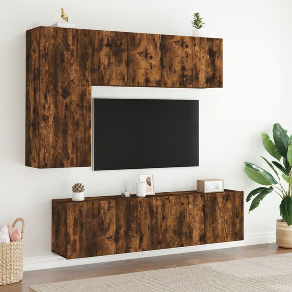 vidaXL Ντουλάπι Τοίχου Τηλεόρασης Καφέ Δρυς 60 x 30 x 41 εκ.