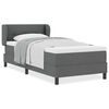 vidaXL Κρεβάτι box spring με στρώμα Σκούρο γκρι 80 x 200 cm ύφασμα
