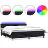 vidaXL &Kappa;&rho;&epsilon;&beta;ά&tau;&iota; Boxspring &mu;&epsilon; &Sigma;&tau;&rho;ώ&mu;&alpha; & LED &Mu;&alpha;ύ&rho;&omicron; 180x210 &epsilon;&kappa;. &Beta;&epsilon;&lambda;&omicron;ύ&delta;&iota;&nu;&omicron;