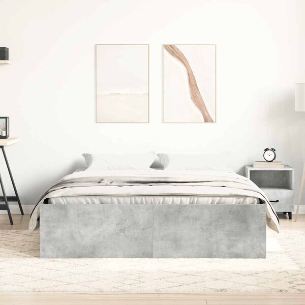 vidaXL Πλαίσιο Κρεβατιού Γκρι Σκυροδέματος 120x200 εκ.