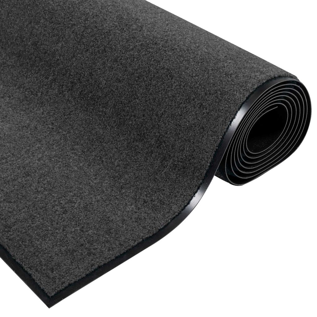 vidaXL Χαλάκι Εξώπορτας Ανθρακί και Μαύρο 120 x 300 cm