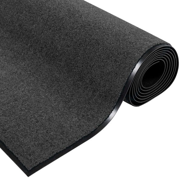 vidaXL Χαλάκι Εξώπορτας Ανθρακί και Μαύρο 120 x 300 cm