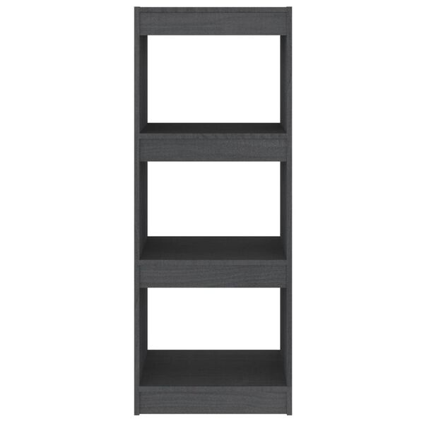 vidaXL Βιβλιοθήκη/Διαχωριστικό Χώρου Γκρι 40x30x103,5 εκ. Ξύλο Πεύκου