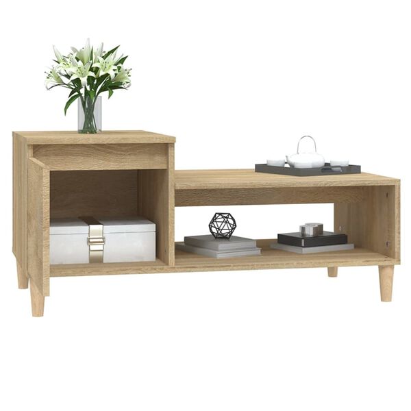 vidaXL Τραπεζάκι Σαλονιού Sonoma Δρυς 100x50x45 εκ. Επεξεργασμένο Ξύλο
