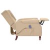 vidaXL Πολυθρόνα Μασάζ Ανακλινόμενη Taupe από Μικροΐνες