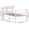 vidaXL Σκελετός Κρεβατιού Χωρίς Στρώμα 75x190 εκ Μασίφ Ξύλο Πεύκου