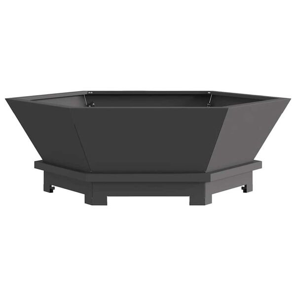 vidaXL Φωτιά Μαύρο 75 x 75 x 28 εκ. Κρύα έλαση από χάλυβα