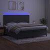 vidaXL &Kappa;&rho;&epsilon;&beta;ά&tau;&iota; Boxspring &mu;&epsilon; &Sigma;&tau;&rho;ώ&mu;&alpha; & LED &Sigma;&kappa;. &Gamma;&kappa;&rho;&iota; 200x200&epsilon;&kappa;. &Beta;&epsilon;&lambda;&omicron;ύ&delta;&iota;&nu;&omicron;
